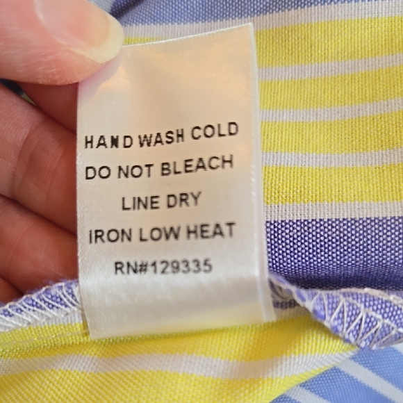 Colorful Striped Puff Sleeve Dress - Picture 7 of 8